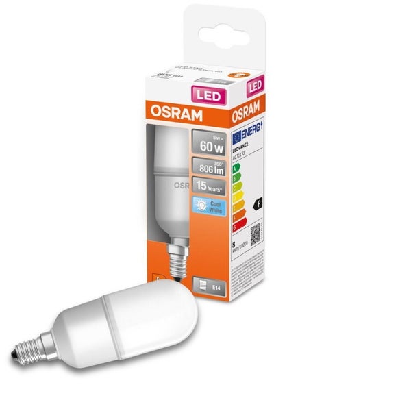 Osram LED Lampe ersetzt 60W E14 Kolben in Weiß 8W 806lm 4000K 1er Pack