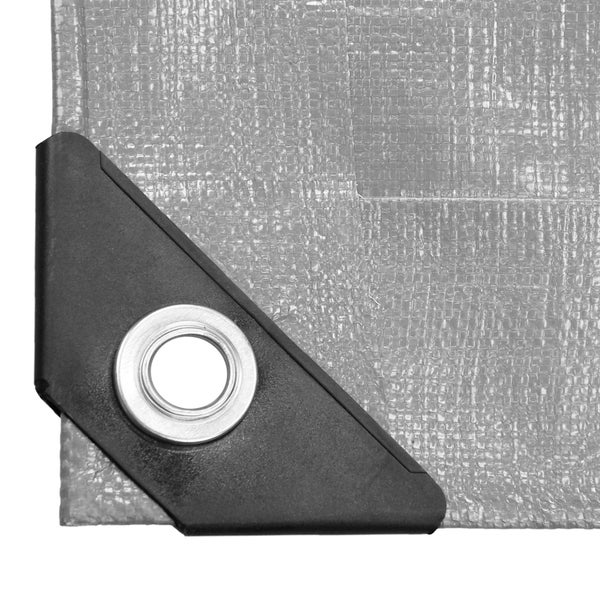 ECD Germany Abdeckplane Gewebeplane mit Ösen 3x5m 15m² 260g/m² Grau aus Polyethylen Schimmelresistent Wasserdicht Reißfest Schutzplane Bootsplane Gartenplane Holzplane Plane für Gartenmöbel Pool Auto