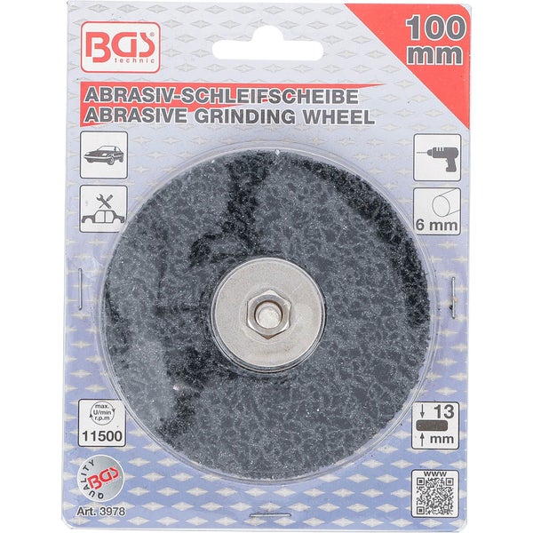 BGS Abrasiv-Schleifscheibe schwarz Ø 100 mm Aufnahmebohrung 8 mm - 3978