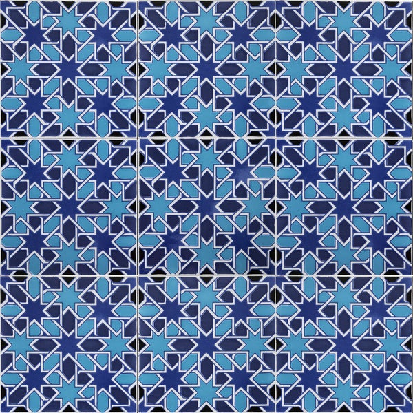 Fliesen mit Sternmuster für Wand und Boden