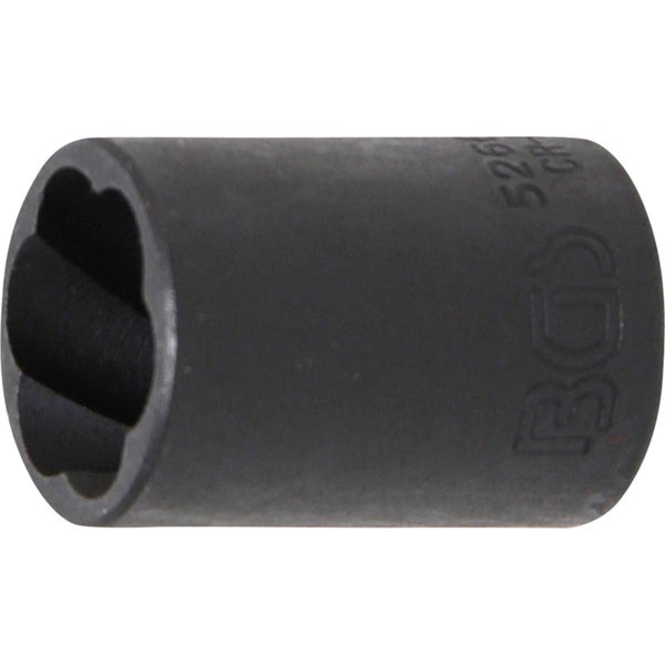 BGS Spiral-Profil-Steckschlüssel-Einsatz / Schraubenausdreher Antrieb Innenvierkant 12,5 mm (1/2) SW 17 mm - 5266-17