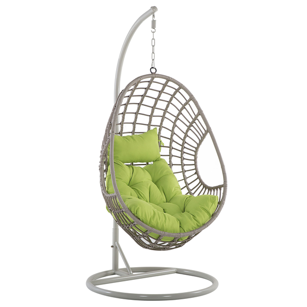Hängesessel mit Gestell ARPINO Polyrattan Beige