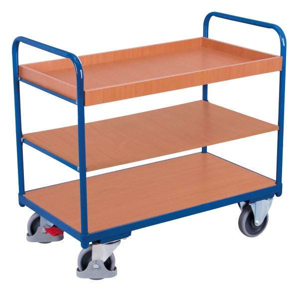 Etagenwagen mit drei Ebenen und Rollen