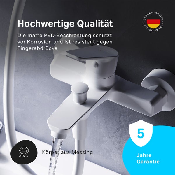 Wasserhahn mit Korrosionsschutz, Fingerabdruckschutz und fünf Jahre Garantie