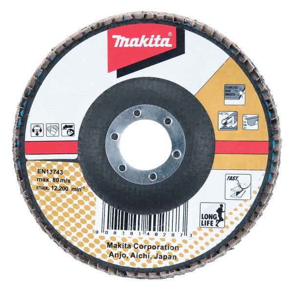 Makita Fächerschleifscheibe 180 mm Z80 - D-27551
