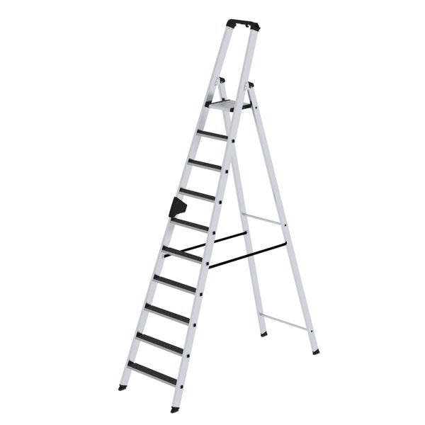 PROREGAL Stufen-Stehleiter Einseitig Begehbar mit Clip-Step R13 10 Stufen