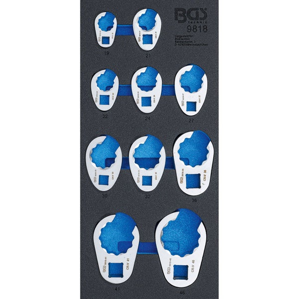 BGS technic 9818 Steckschlüssel Einsatz Satz in einer Werkzeugablage