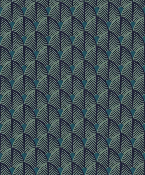 Tapete mit abstraktem Fächermuster