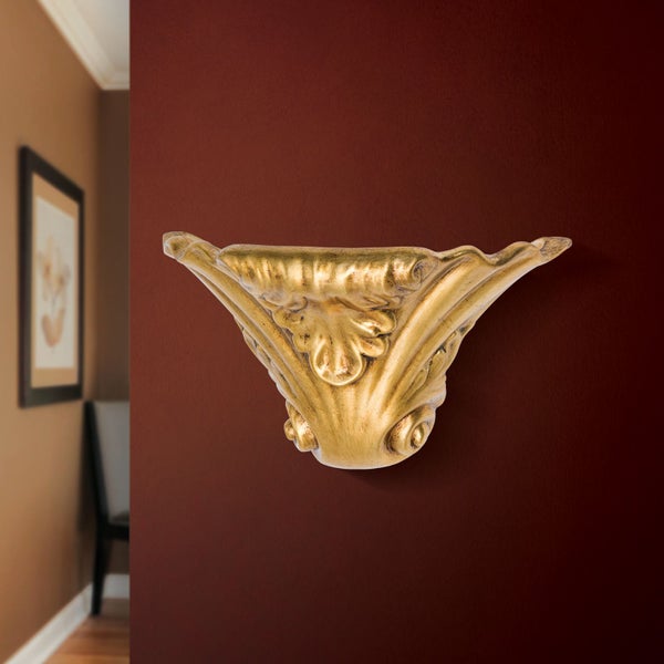 Dekorative Wandkonsole im antiken Stil mit Blattornamenten als Wandhalterung zur Montage an der Wand.