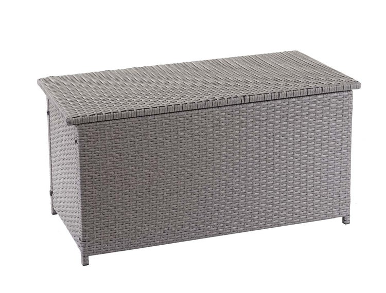Graue Gartenbox aus Polyrattan