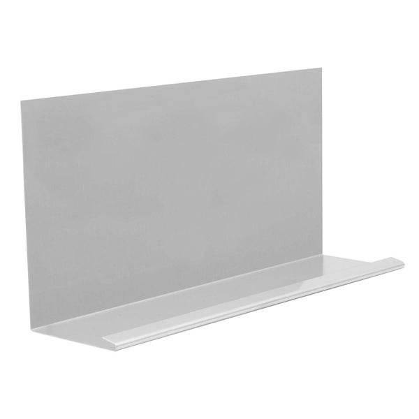 Wandanschlussprofil aus Metall in L-Form mit kleiner Abkantung an der Vorderkante.