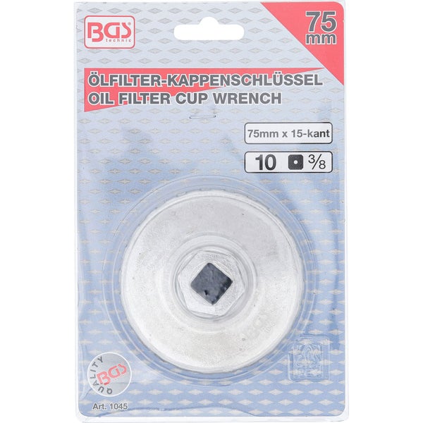 Ölfilter Kappen Schlüssel 75 Millimeter im Blisterpack