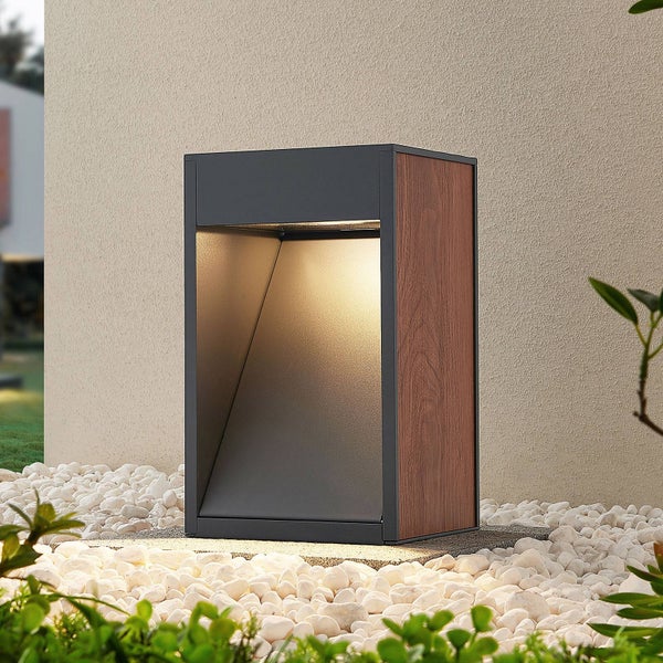 Lucande Außenleuchte Ansala (Modern) aus Aluminium (1 flammig, R7s) - Wegeleuchte Pollerleuchte Wegelampe Sockelleuchte