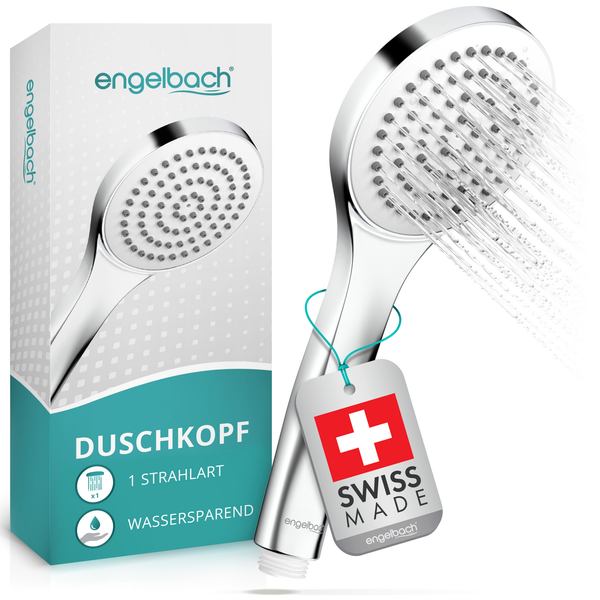 Engelbach® Handbrause, Universal Duschbrause (9L/Min) - Chrom