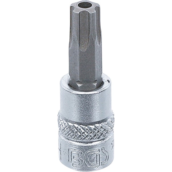 BGS Bit-Einsatz Antrieb Innenvierkant 6,3 mm (1/4) TS-Profil (für Torx Plus) mit Bohrung TS40 - 5184-TS40