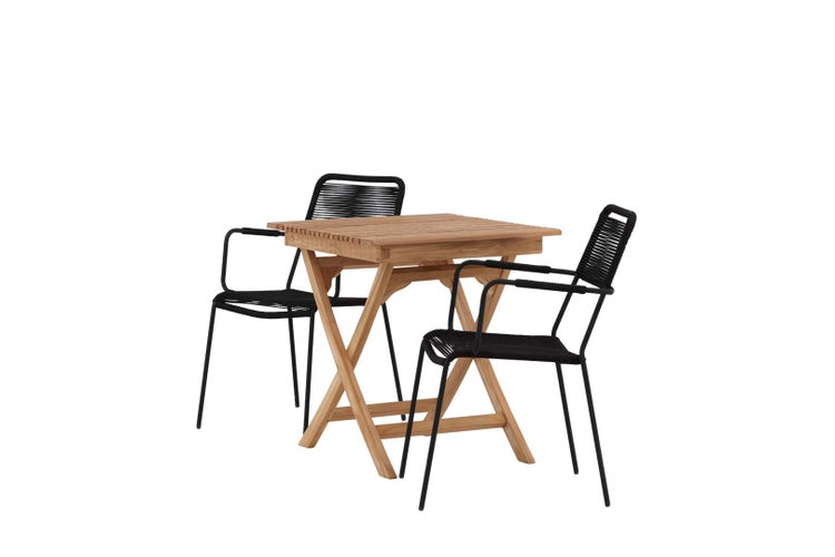 Gartentisch mit zwei Stühlen für den Außenbereich