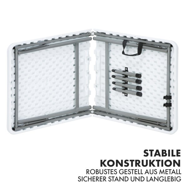 FLOORDIREKT Klapptisch Fukui Höhenverstellbar Wetterfest für Innen und Außen 120 x 60 cm