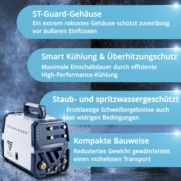 STAHLWERK 4 in 1 Kombi-Schweißgerät CTM-250 ST mit 200 A und 50 A Plasma-Funktion