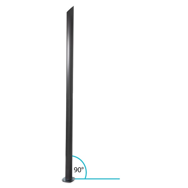 Mast Sonnensegel Anthracite Mit Standfuß 90° - Maanta® Alu Simple