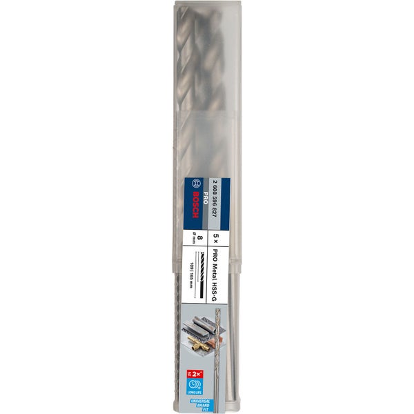 Bosch PRO Metal HSS-G Spiralbohrer 8 x 109 x 165 mm - 2608596827