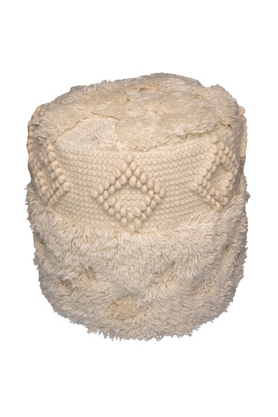 Pouf Hocker handgefertigt Natural Rund Ø 35 cm