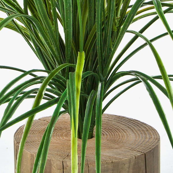 Künstliche Sukkulente mit rosafarbenen Blättern und grünem Stiel, Deko-Pflanze für die Inneneinrichtung.