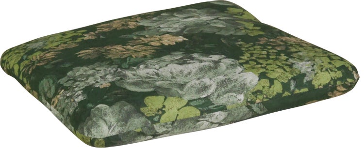 Sitzkissen mit floralem Muster.