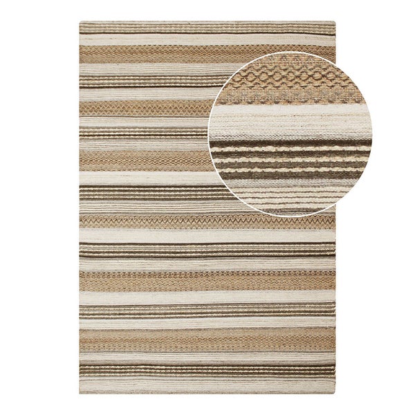 Morena Teppich handgewebt 200x300cm natur, grau. 200 X 300 X 1 cm
