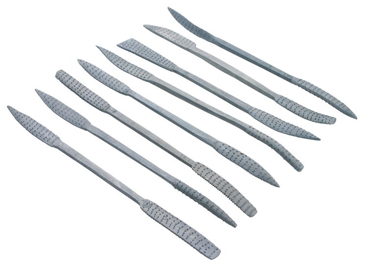 PEBARO Raspel-Set, 8 x doppelseitige Raspeln für Speckstein