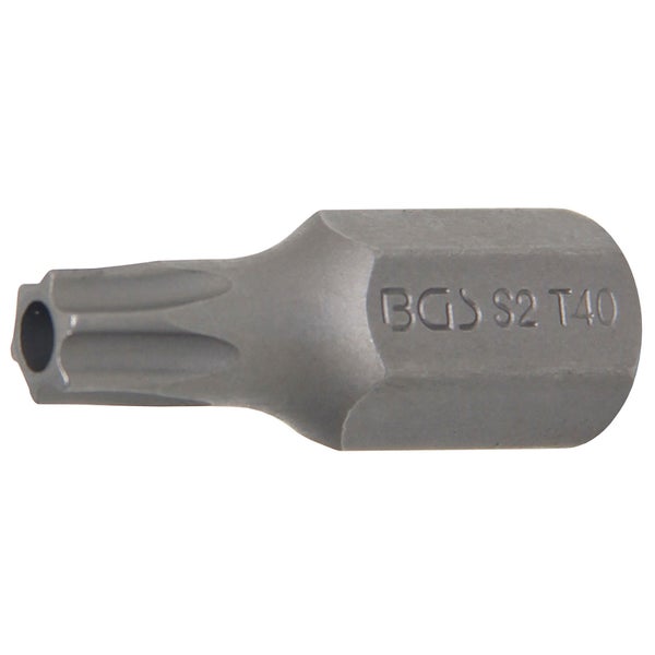 BGS Bit Antrieb Außensechskant 10 mm (3/8) T-Profil (für Torx) mit Bohrung T40 - 4640