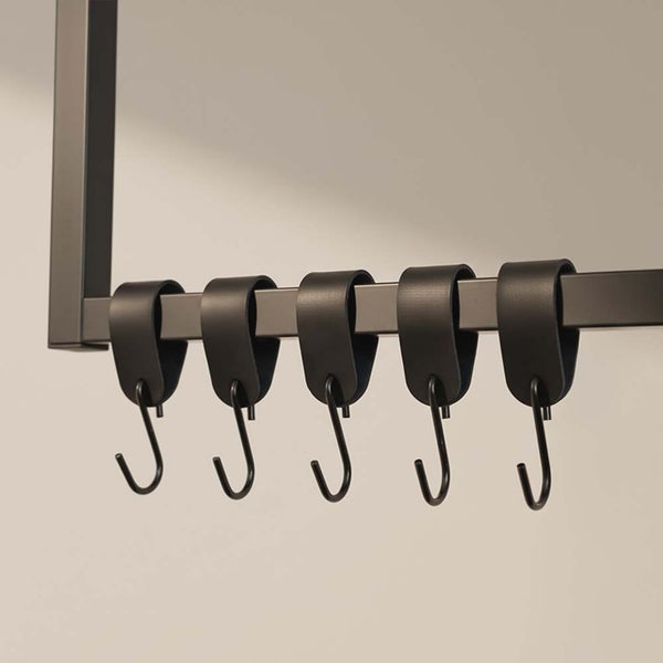 Küchenreling mit fünf Haken zur Küchenaufbewahrung