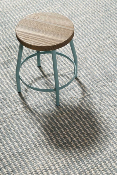 Kelim Teppich Mintgrün Beige aus Jute & Wolle Toulouse Green Looop 80x150 cm