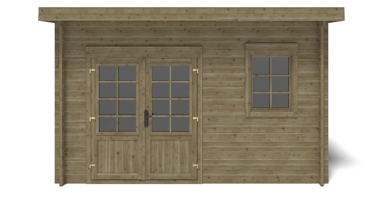 Gartenhaus, Gerätehaus 16m2 - 4x4m - 40mm - Imprägniert