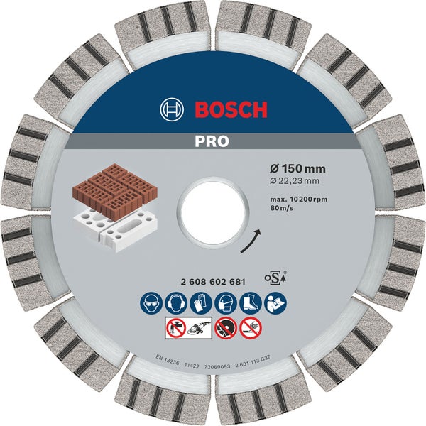 Bosch PRO Abrasive Diamanttrennscheibe 150 x 22,23 mm - 2608602681