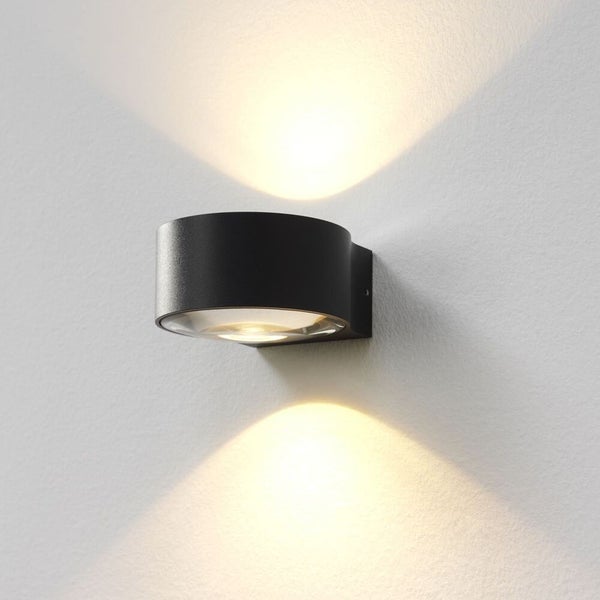 famlights | LED Wandleuchte Hudson aus Aluminium in Anthrazit 2x4W 2700K 720lm IP54