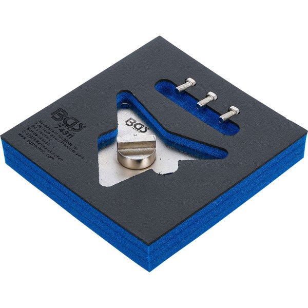 BGS technic Logo, Motor-Einstellwerkzeug-Satz 74311 in Schaumstoffeinlage mit drei Schrauben.