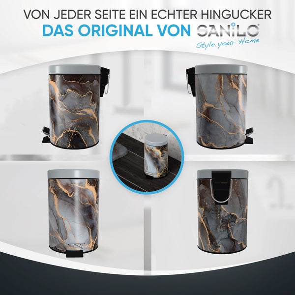 Sanilo Kosmetikeimer 3L mit Absenkautomatik Marmor Abstrakt