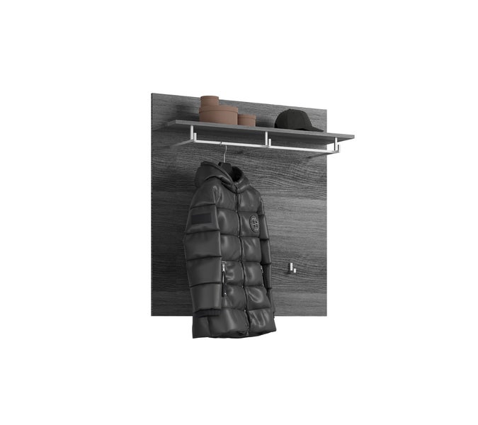 Scout Wandgarderobe 3 Kleiderhaken grau. 90 X 27 X 98 cm