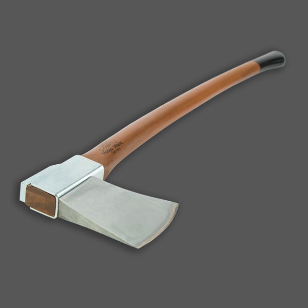 Helko Werk Spaltaxt mit langem Holzstiel und Stahlkopf zum Spalten von Brennholz