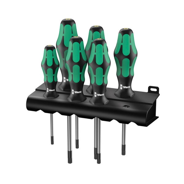 Wera 367/6 Torx BO Kraftform Plus Torx BO-Schraubendrehersatz + Rack - 138250