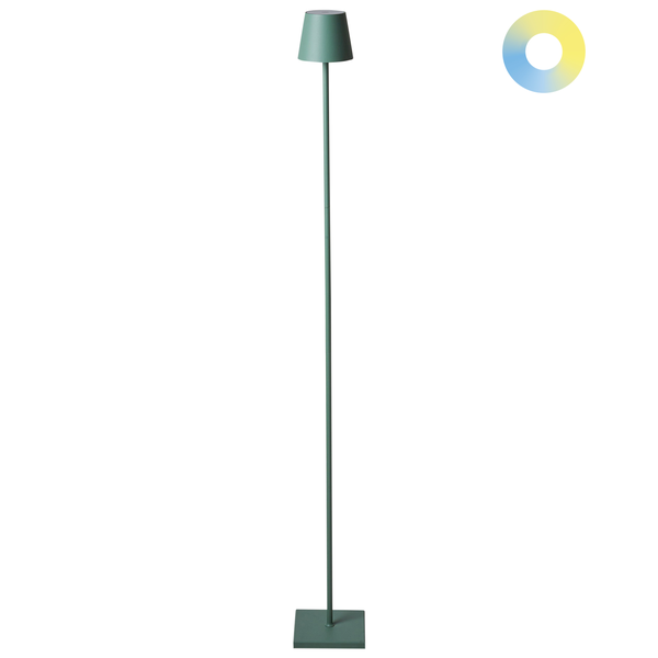 Kabellose LED Stehlampe GAVARRESA Grün