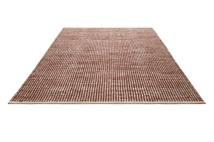 Kelim Teppich Rotbraun Beige aus Jute & Wolle Toulouse Green Looop 160x230 cm