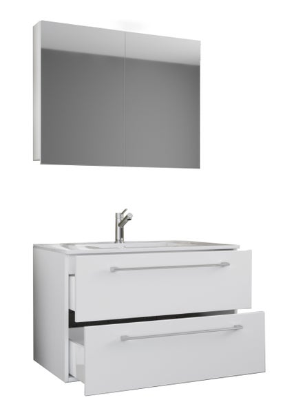 3-tlg. Waschplatz Waschtisch Badinos Schublade SC