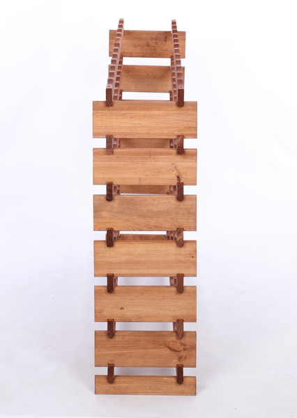 Weinregal VINOTECA FLEX PRO HxBxT 93x123x28cm 84 Flaschen auf 7 Ebenen Massives Kiefernholz Braun geölt