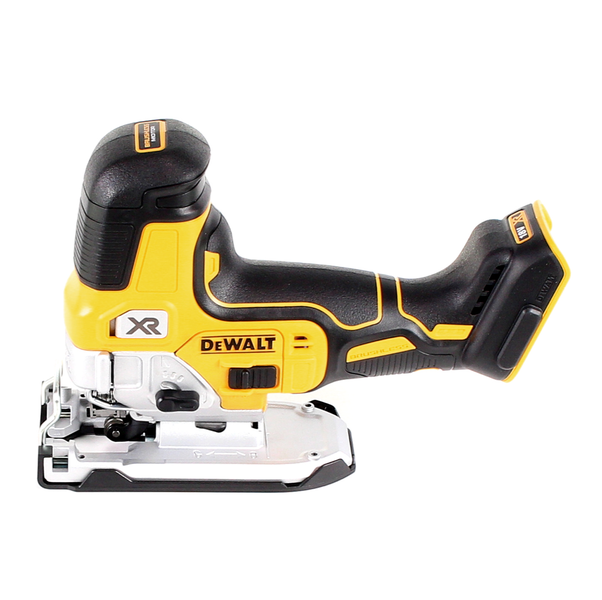 DeWalt Akku-Stichsäge XR 18 Volt mit bürstenlosem Motor, gelb und schwarz.