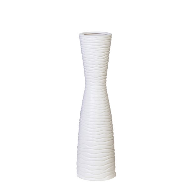 Vase GILDE Höhe 77 cm weiß Keramik