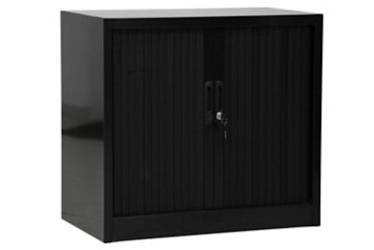 PROREGAL Rollladenschrank Weasel 2 Ordernhöhen HxBxT 75 x 80 x 46 cm Schwarz