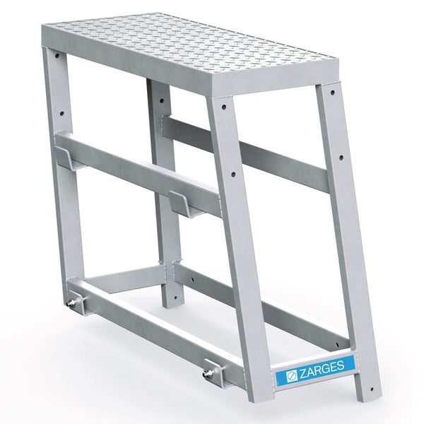 ZARGES Trittschemel aus Aluminium mit geriffelter Oberfläche