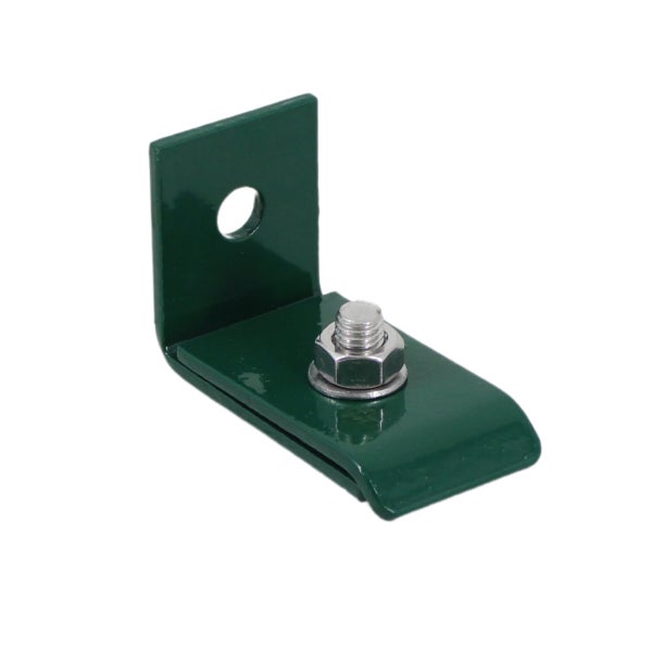 Metallwinkel mit Schraube und Mutter
