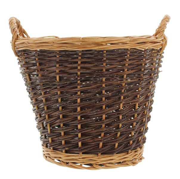 FRANK FLECHTWAREN | Füllkorb Weidengeflecht, klein, WEIDE, Ø 37 x 30 cm